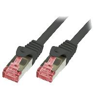 Connectique - Alimentation Cable reseau noir 0.25m SFTP blinde RJ45 cat6
