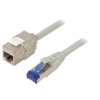 Connectique - Alimentation Cable reseau RJ45 male S-FTP 6a gris 15m