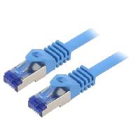 Connectique - Alimentation Cable reseau RJ45 male S-FTP Cat 6a Bleu - 0.25m