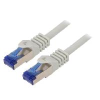 Connectique - Alimentation Cable reseau Rj45 male S-FTP Cat 6a Gris - 0.25m