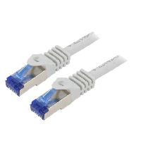 Connectique - Alimentation Cable reseau RJ45 male S-FTP Cat 6a Gris - 0.5m