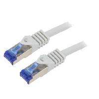 Connectique - Alimentation Cable reseau RJ45 male S-FTP Cat.6a gris - 1.5m