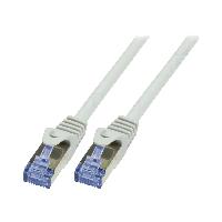 Connectique - Alimentation Cable reseau RJ45 male S-FTP Cat.6a gris - 1.5m