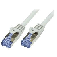 Connectique - Alimentation Cable reseau RJ45 male S-FTP Cat 6a gris - 7.5m