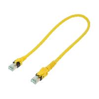 Connectique - Alimentation Cable reseau RJ45 male S-FTP Cat 6a jaune - 0.5m