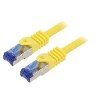 Connectique - Alimentation Cable reseau RJ45 male S-FTP Cat 6a jaune - 1m