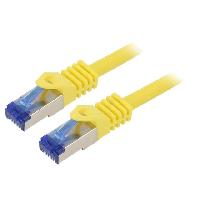 Connectique - Alimentation Cable reseau RJ45 male S-FTP Cat 6a jaune- 3m