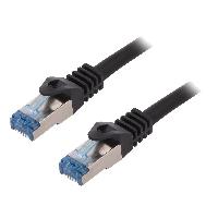 Connectique - Alimentation Cable reseau RJ45 male S-FTP Cat 6a noir- 0.25m