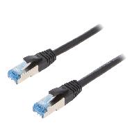 Connectique - Alimentation Cable reseau RJ45 male S-FTP Cat 6a noir - 0.5m
