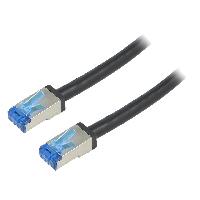 Connectique - Alimentation Cable reseau RJ45 male S-FTP Cat 6a noir - 0.5m
