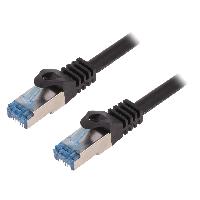 Connectique - Alimentation Cable reseau RJ45 male S-FTP Cat 6a noir - 10m