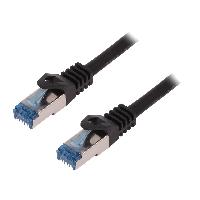 Connectique - Alimentation Cable reseau RJ45 male S-FTP Cat 6a noir- 15m