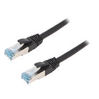 Connectique - Alimentation Cable reseau RJ45 male S-FTP Cat 6a noir- 15m