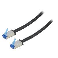 Connectique - Alimentation Cable reseau RJ45 male S-FTP Cat 6a noir - 15m Connectique - Alimentation Cable reseau RJ45 male S-FTP Cat 6a noir - 15m