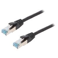 Connectique - Alimentation Cable reseau RJ45 male S-FTP Cat 6a noir- 1m