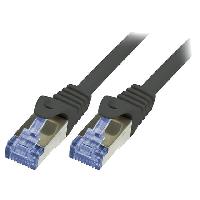 Connectique - Alimentation Cable reseau RJ45 male S-FTP Cat 6a noir- 2m