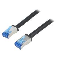 Connectique - Alimentation Cable reseau RJ45 male S-FTP Cat 6a noir - 2m