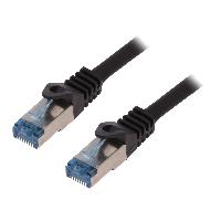 Connectique - Alimentation Cable reseau RJ45 male S-FTP Cat 6a noir- 30m