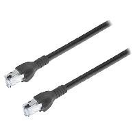 Connectique - Alimentation Cable reseau RJ45 male S-FTP Cat 6a noir- 3m
