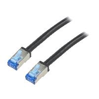 Connectique - Alimentation Cable reseau RJ45 male S-FTP Cat 6a noir - 3m