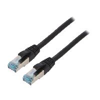 Connectique - Alimentation Cable reseau RJ45 male S-FTP Cat 6a noir- 5m