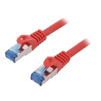 Connectique - Alimentation Cable reseau RJ45 male S-FTP Cat 6a rouge- 1.5m