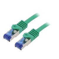 Connectique - Alimentation Cable reseau RJ45 male S-FTP Cat 6a vert- 1.5m