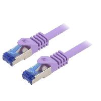 Connectique - Alimentation Cable reseau RJ45 male S-FTP Cat 6a violet - 0.25m