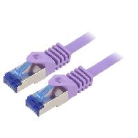 Connectique - Alimentation Cable reseau RJ45 male S-FTP Cat 6a violet- 0.5m