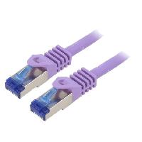 Connectique - Alimentation Cable reseau RJ45 male S-FTP Cat 6a violet- 1.5m