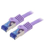 Connectique - Alimentation Cable reseau RJ45 male S-FTP Cat 6a violet- 2m