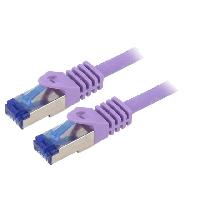 Connectique - Alimentation Cable reseau RJ45 male S-FTP Cat 6a violet - 5m