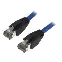 Connectique - Alimentation Cable reseau RJ45 male S-FTP Cat 8.1 bleu- 15m