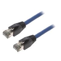 Connectique - Alimentation Cable reseau RJ45 male S-FTP Cat 8.1 bleu- 2m