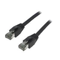 Connectique - Alimentation Cable reseau RJ45 male S-FTP Cat 8.1 noir- 1.5m