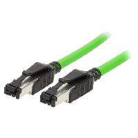Connectique - Alimentation Cable reseau RJ45 male SF-UTP Cat 5 vert - 3m