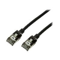 Connectique - Alimentation Cable reseau RJ45 male U-FTP Cat 6a noir - 1.5m