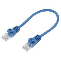 Connectique - Alimentation Cable reseau RJ45 male U-UTP Cat.5e bleu- 0.25m
