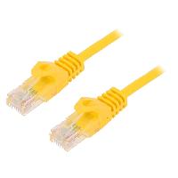 Connectique - Alimentation Cable reseau RJ45 male U-UTP Cat.5e jaune- 1.5m Connectique - Alimentation Cable reseau RJ45 male U-UTP Cat.5e jaune- 1.5m