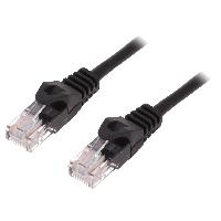 Connectique - Alimentation Cable reseau RJ45 male U-UTP Cat.5e noir- 1.5m Connectique - Alimentation Cable reseau RJ45 male U-UTP Cat.5e noir- 1.5m