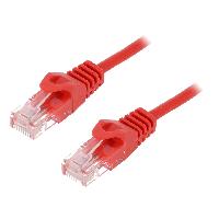 Connectique - Alimentation Cable reseau RJ45 male U-UTP Cat.5e rouge- 1.5m Connectique - Alimentation Cable reseau RJ45 male U-UTP Cat.5e rouge- 1.5m
