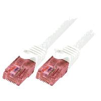 Connectique - Alimentation Cable reseau RJ45 male U-UTP Cat 6 blanc - 0.5m