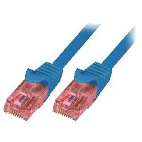 Connectique - Alimentation Cable reseau RJ45 male U-UTP Cat 6 bleu- 2m