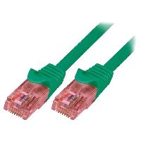 Connectique - Alimentation Cable reseau RJ45 male U-UTP Cat.6 vert- 10m