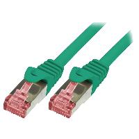 Connectique - Alimentation Cable reseau vert 0.50m SFTP blinde RJ45 cat6