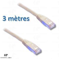Connectique - Alimentation Cable RJ45 cat.6 blinde FTP 3m