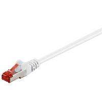 Connectique - Alimentation Cable RJ45 cat.6 blinde SFTP 5M - Blanc