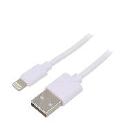 Connectique - Alimentation Cable USB 2.0 prise Apple Lightning vers prise USB A 1.8m - Blanc