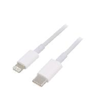 Connectique - Alimentation Cable USB 2.0 prise Apple Lightning vers prise USB C 1m - Blanc