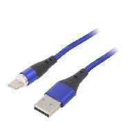 Connectique - Alimentation Cable USB 2.0 USB A prise male vers USB C prise male 1m - Bleu